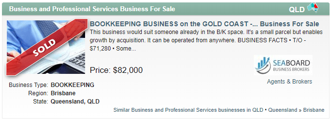 QLD bookkeeping business sale